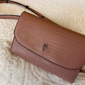 Simply Vera Vera Wang mauve Crossbody Bag with Textured Leather
